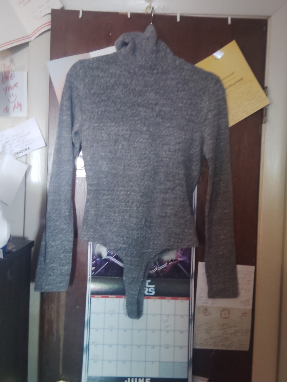 MADEWELL Turtleneck Bodysuit - Grey Size Medium NWOT - Picture 6 of 10